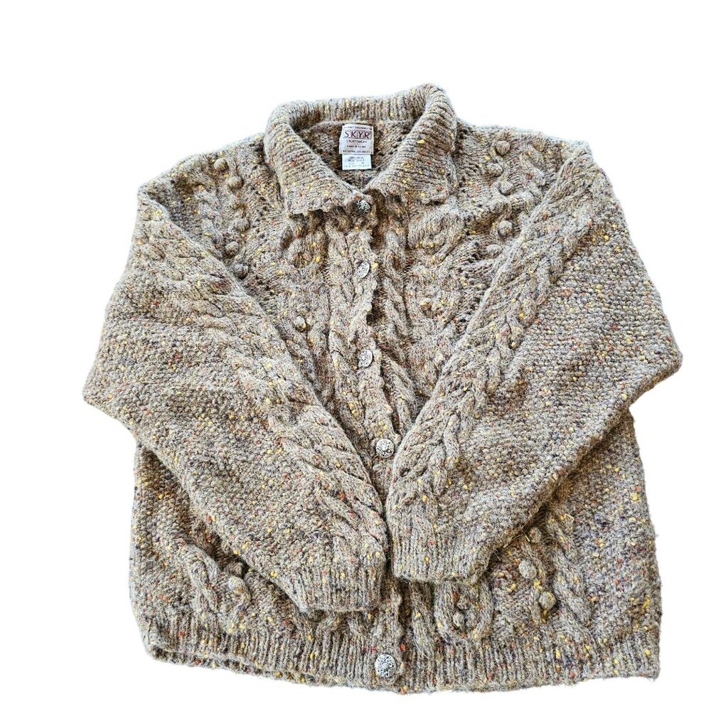 SKYR Wool Women's Sweater Cardigan many Textures Detail Button stitching size M - Picture 7 of 13